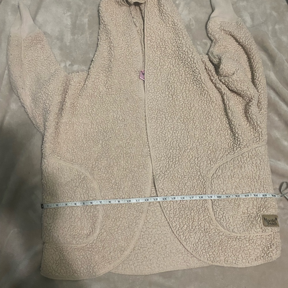 Cozy Beige Sherpa Hoodie